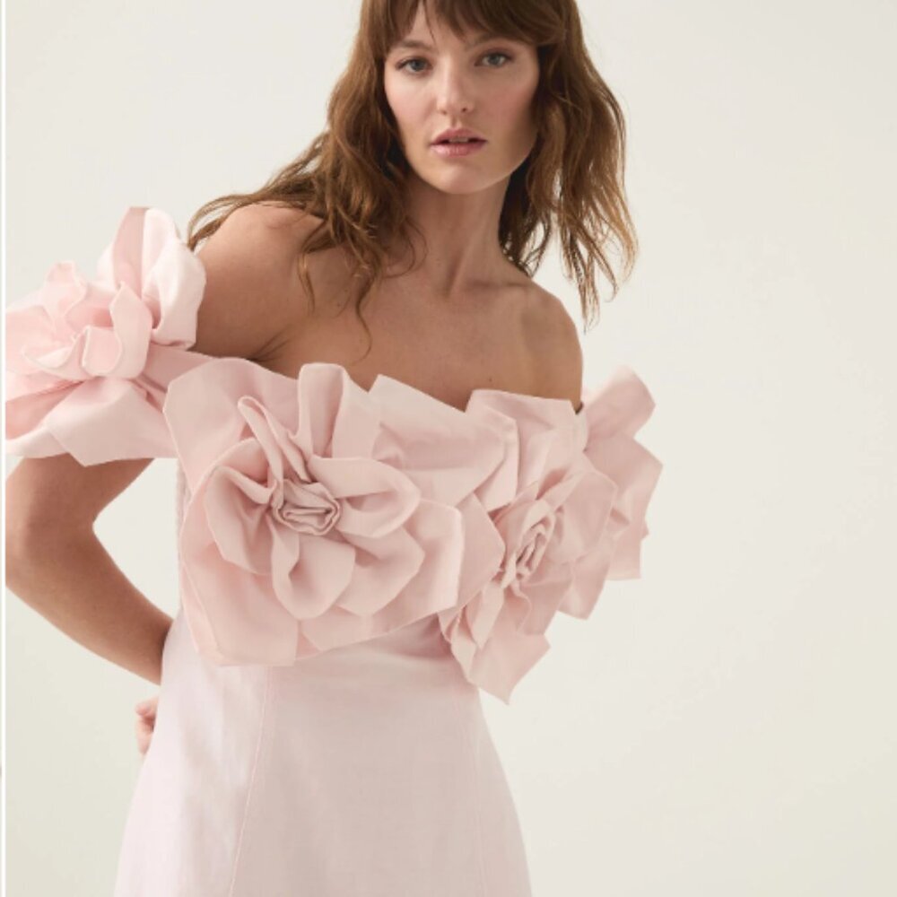 Aje Pastel Pink Etta Midi Dress - Picture 4 of 9